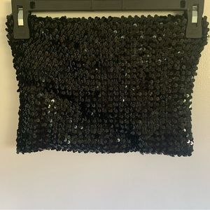 Black Sequin Tube Top